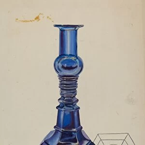 Glass Candlestick, c. 1936. Creator: Roberta Elvis
