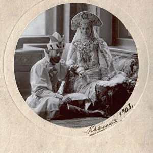 Grand Duke Alexander Mikhailovich and Grand Duchess Xenia Alexandrovna of Russia, 1903. Artist: Charles Bergamasco