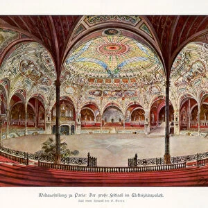 The Great Ballroom in the Palace of Electricity, Paris World Exposition, 1889, (1900). Artist: G Garen