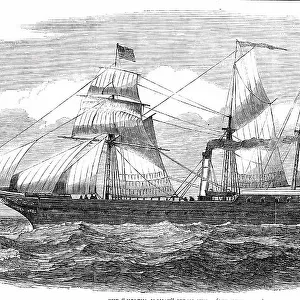 The "Helena Sloman" Steam-Ship, 1850. Creator: Unknown. The "Helena Sloman" Steam-Ship, 1850. Creator: Unknown