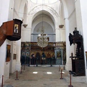 Interior of a monastery church, North Cyprus