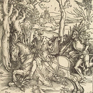 Knight and Lansquenet, c. 1497. Artist: Durer, Albrecht (1471-1528)
