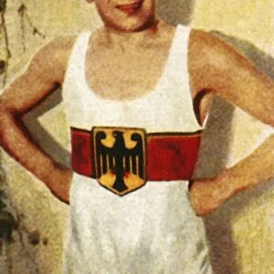 Kurt Leucht, German bantamweight wrestling champion, 1928. Creator: Unknown