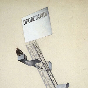 Lenin Tribune. Artist: Lissitzky, El (1890-1941)