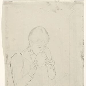 The Letter (verso), 1890-1891. Creator: Mary Cassatt (American, 1844-1926)