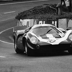 Lola T70, Aston during test day at Le Mans 1967. Creator: Unknown