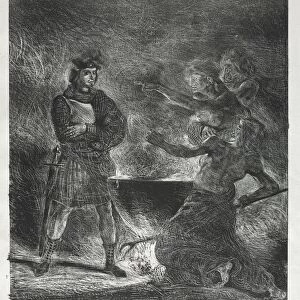 Macbeth Consulting the Witches, 1825. Creator: Eugene Delacroix (French, 1798-1863)