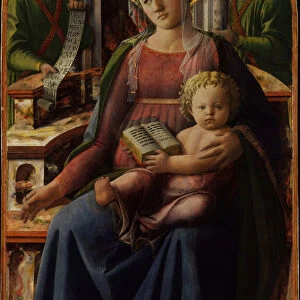 Madonna and Child Enthroned with Two Angels, ca. 1440. Creator: Filippo Lippi