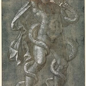 Man Entwined by Two Snakes, c. 1527. Creator: Giovanni Antonio da Pordenone (Italian
