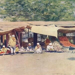 Market Day in Peshawur, 1905. Artist: Mortimer Luddington Menpes