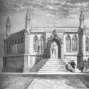 Memorial Chapel at Cawnpore, c1880. Artist: Richard Principal Leitch