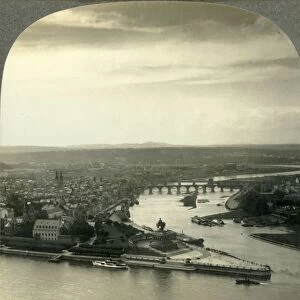 Where the Moselle Enters the Rhine, Coblenz, Germany, c1930s. Creator: Unknown