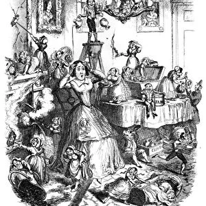Nearly worried to death by the Greatest Plague of Life, c1840s. Artist: George Cruikshank