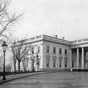 The north portico of the White House, Washington D. C. USA, 1908