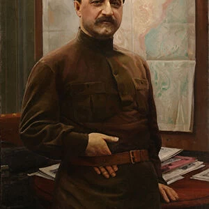 Portrait of Grigory (Sergo) Ordzhonikidze (1886?1937), 1929. Artist: Brodsky, Isaak Izrailevich (1884-1939)