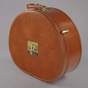 Samsonite hat box suitcase from Maes Millinery Shop, 1941-1994. Creator: Samsonite