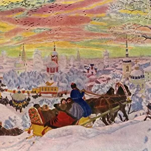 Shrove-Tide, 1916, (1939). Creator: Boris Mikhajlovich Kustodiev