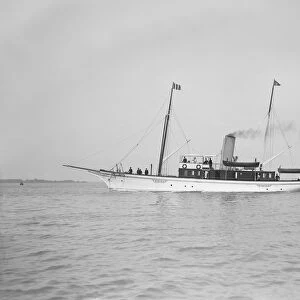 The steam yacht Majista, 1911. Creator: Kirk & Sons of Cowes