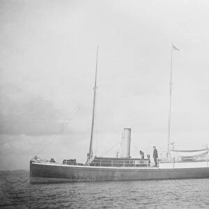 The steam yacht Violet at anchor. Creator: Kirk & Sons of Cowes