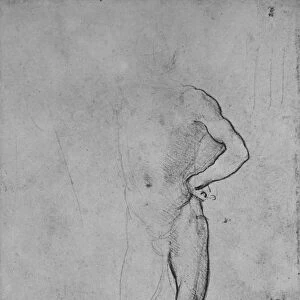 Study of a Nude Man with his Left Hand on His Hip, c1480 (1945). Artist: Leonardo da Vinci