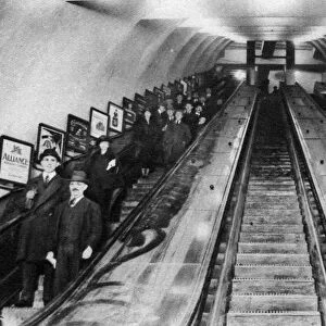 Tottenham Court Road tube station escalators, London, 1926-1927