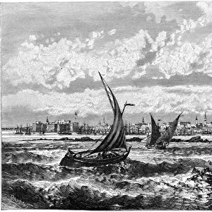 Tripoli from the Roadstead, c1890. Artist: Barbant