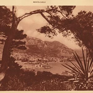 View taken of Monte-Carlo from Monaco, 1930. Creator: Unknown