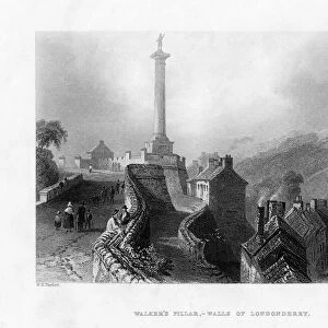 Walkers Pillar, Londonderry, Northern Ireland, 1860. Artist: R Wallis