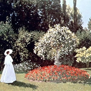 Woman in the Garden, Sainte Adresse, 1867. Artist: Claude Monet