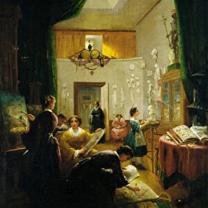 Womens Art Class, ca. 1868. Creator: Louis Lang