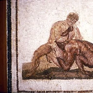 Wrestlers, Roman Mosaic from Gightis, late 2nd century AD