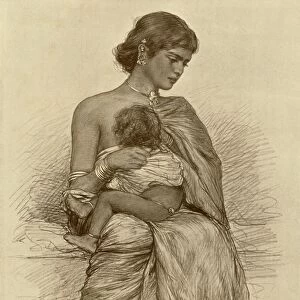 Young mother, Kandy, Ceylon, 1898. Creator: Christian Wilhelm Allers