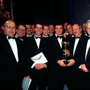 1997 AUTOSPORT AWARDS. Mark Blundell (seen here holding the trophy with his Pac West