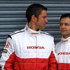 British Touring Car Championship: Left to right: Alan Morrison with team mate Andy Priaulx Arena Motorsport Honda Civic Type-R