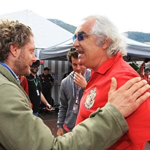 Formula One World Championship: Flavio Briatore with Lapo Elkann Fiat Brand Manager