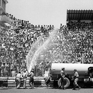 Formula One World Championship: The water cannons were turned on grateful spectators on race day in the sweltering conditions