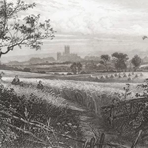 Canterbury, Kent, England Seen From Harbledown In The Late 19Th Century. From Our Own Country Published 1898