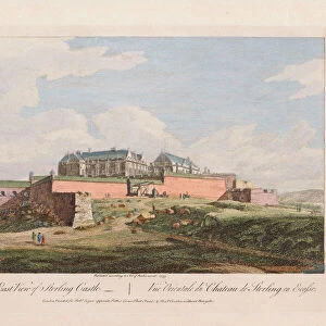 East View of Stirling Castle, Scotland. After a print dated 1753, published by Robert Sayer. Later colourization