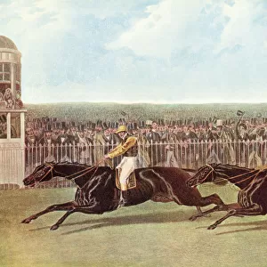 The Flying Dutchman And Voltigeur Running The Great Match At York Racecourse, York, England, 15Th May 1851. From Picturesque History Of Yorkshire, Published C. 1900