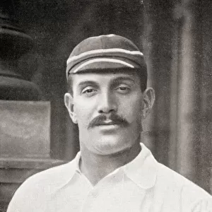 John Thomas Brown, 1869 - 1904. English Professional Cricketer. From Picturesque History Of Yorkshire, Published C. 1900