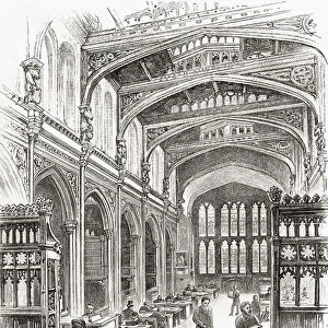 The Old Library, Guildhall, London, England in the 19th century. From London Pictures, published 1890