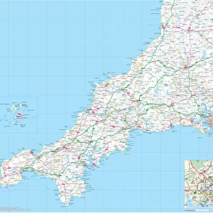 Cornwall County Road Map