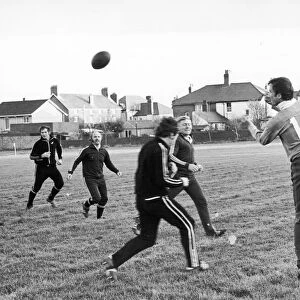 The All Blacks seen here training in Porthcawl Circa 1974