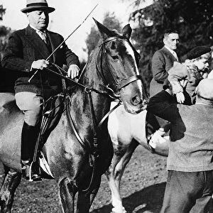 Benito Mussolini former Italian Presidential dictatro taking his morning ride at