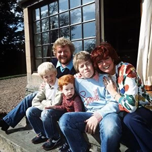 Cilla Black with husband Bobby Willis and their sons l-r Ben Jack and Robert