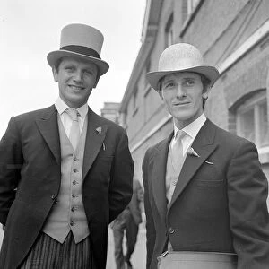 Clothing Ascot Racing Fashion June 1966 Two men at Ascot races one wearing top hat