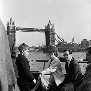 A cruise down the River Thames, London. 25th April 1955