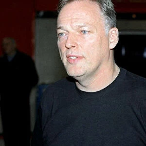 Dave Gilmour of pop group Pink Floyd at press conference before tonights show