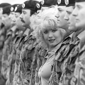Debbie Watling seen here with members of the 51st Feild Squadron Royal Engineers at their