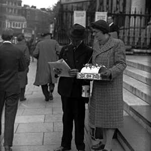 Flag Day charity collector during WW2